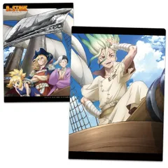 【新着商品】Ｄｒ．ＳＴＯＮＥ クリアファイル 石神千空＆あさぎりゲン＆七海龍水＆コハク