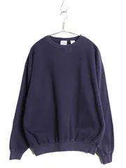 【お得なクーポン配布中!】 90s オールド ギャップ 無地 スウェット メンズ レディース S / トレーナー 前V 裏起毛 ブランク ソリッド クルーネック シンプル ネイビー