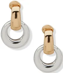 アンクライン レディース アクセサリー ピアス・イヤリング Anne Klein Two Tone Open Link Oval Clip Drop Orbital Earrings Two Toneのサムネイル