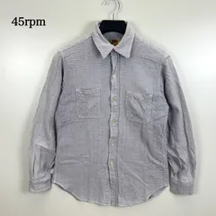 45rpm 00s archive cotton plaid shirts 3 L アールピーエム アーカイブ 旧タグ 千鳥 チェック コットン 長袖シャツ ボタンシャツ 希少