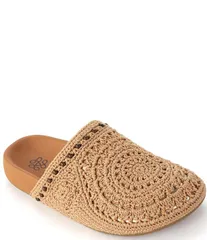 ザサック レディース シューズ パンプス The Sak Bolinas Crochet Medallion Pattern Clogs Bamboo