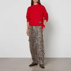 ガニー レディース アウター パーカー・スウェット シャツ ニット Ganni Womens Knitted Crew Sweatshirt Racing Red レッドのサムネイル