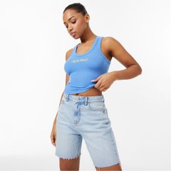 courreges reeditionリブ キャミソール タンクトップ 水色 - メルカリ