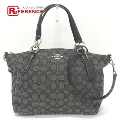 COACH コーチ ハンドバッグ シグネチャー スモール ケルシー サッチェル  F58283 キャンバス/レザー ブラック