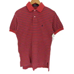 ポロバイラルフローレン Polo by RALPH LAUREN ポニー刺繍 ボーダー ポロシャツ メンズ import：M 