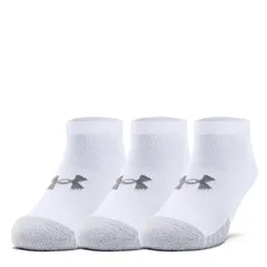 アンダーアーマー レディース アンダーウェア 靴下 Under Armour Heatgear No Show 3pk White ホワイト