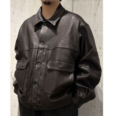 即完売品 A leather エーレザー トラッカージャケット 56 OVY - メルカリ