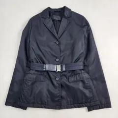 美品　PRADA　ナイロンコート　ジャケット　ロゴベルト付き　定番ブラック　38　Mのサムネイル