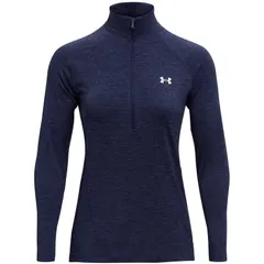 アンダーアーマー レディース アウター パーカー・スウェット ハーフジップ Under Armour Tech Half Zip Top Womens Midnight Navy ネイビー