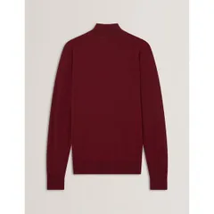 テッドベーカー メンズ アウター ニット・セーター クルーネック ハーフジップ Ted Baker Mens Merino Half Zip Crew Neck Jumper Oxblood オックスのサムネイル