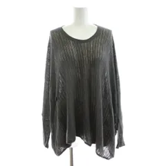 ヘルムートラング HELMUT LANG ニット カットソー 長袖 ドルマンスリーブ 切替 麻 リネン混 S グレー 16-4101129 /KUのサムネイル