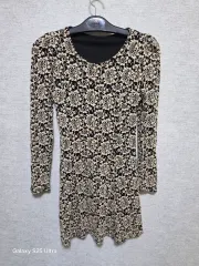 フラワー パータン 長袖 ONE PIECE