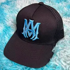 アミリ MA トラッカーキャップ ユニセックス ロントロゴ メッシュキャップ ブラック