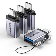 【数量限定】MOGOOD USB CからUSBアダプターUSB CアダプターからUSB USB USB CオスからUSB 3.0メスアダプター変換器はノートパソコン、携帯電話、充電器、ゲームボード、その他のC型デバイスに互換性がある（4パック、ブラック）