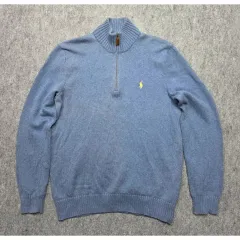 ポロラルフローレン ヴィンテージ コットン ハーフジップアップ M