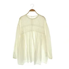 フリークスストア FREAKS STORE 25SS インドピンタックギャザーロングスリーブブラウス F オフホワイト /DO ■OS