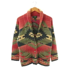 ローレンラルフローレン LAUREN RALPH LAUREN ネイティブ柄ショールカラーニットカーディガン M マルチカラー /DO ■OSのサムネイル