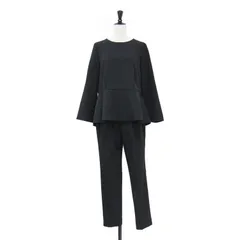 green label relaxing グリーンレーベル リラクシング サイズ:トップス FREE / パンツ 38(M) | 22秋冬 パウドレ ペプラムブラウス テーパードパンツ セットアップ | クルーネック フレアスリーブ【レディース】【中古】のサムネイル
