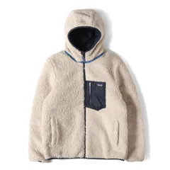Patagonia パタゴニア ジャケット ナチュラル ネイビー サイズ:KIDS XXL(メンズM相当) | リバーシブル レディ フレディ フーディ フリース ジャケット K's Reversible Ready Freddy Hoody【メンズ】【中古】