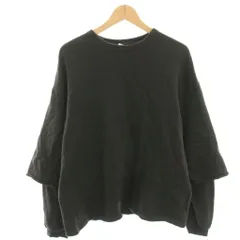 ヴィクティム VICTIM LAYERED SWEAT レイヤードビッグシルエットスウェット トレーナー 長袖 M チャコールブラック VTM-23-CS-101 /HNのサムネイル