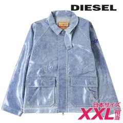 新品・未使用 ディーゼル DIESEL [XXLサイズ相当] デニムジャケット メンズ ヴィンテージウォッシュコーティング加工 オーバルDワンポイント刺繍 オーバーサイズ D-SURY