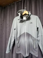 THE NORTH FACE ザノースフェイス グレー カラー ウィンドブレーカー フード アウター - L