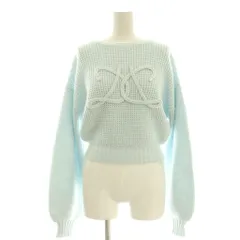 ダーリッチ Darich 25SS ロゴワッフルニットトップス セーター F サックス /DF ■OS