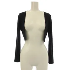 トッカ TOCCA カーディガン XS 黒 無地 ノーカラー 長袖 /JP