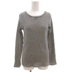アーペーセー A.P.C. Tシャツ カットソー 長袖 ボーダー柄 XS 肩ボタン 紺 ネイビー 白 ホワイト /GV ■GY53のサムネイル