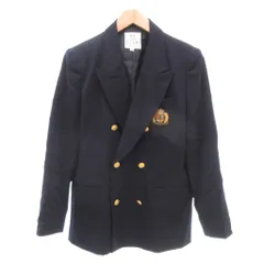 エル ELLE ブレザー 金ボタン ウール 160 紺 ネイビー ダブルブレスト エンブレム /NL ■GY60のサムネイル