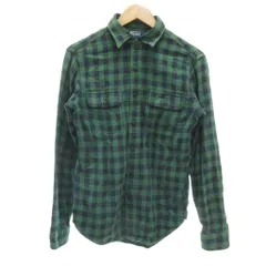 ポロ バイ ラルフローレン Polo by Ralph Lauren シャツ S グリーン ブロックチェック柄 長袖 /RG ■ECD001のサムネイル