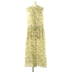 トゥービーバイアニエスベー To b. by agnes b. ワンピース 40 緑 グリーン マルチカラー ノースリーブ 花柄 ロング丈 /AQ ■OS