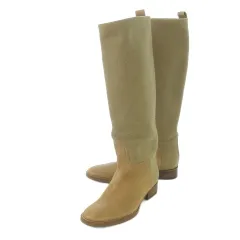 マックスマーラ MAX MARA ロングブーツ レザー 本革 37 24.0cm ベージュ ブラウン /CK9 ■GY18のサムネイル