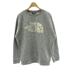 ザノースフェイス THE NORTH FACE トレーナー スウェット M グレー 長袖 ロゴ 花柄 トップス NVM5MI30 /PP ■GY14