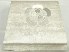 平和屋着物◎太鼓柄袋帯　舞花文　銀糸　正絹　逸品　DABD4349qaのサムネイル