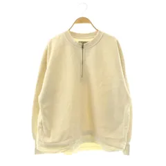 ニコアンド Niko and.. ZIPミリタリーキルトプルオーバー スウェット トレーナー 裏起毛 M ベージュアイボリー /CX ■OS