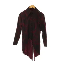 ブラックピースナウ BLACK PEACE NOW forMEN 総柄長袖シャツ 前開き M レッド ブラック /DO ■OS