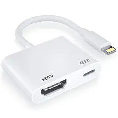【人気商品】ライトニング HDMi iPhone HDMi変換ケーブル Lightning hdmi i-phone hdmi iPad/i-Phone ミラーリング 1080PのHD画質 遅延なし Digital AVアダプタ 音声同期出力 TV大画面 設定