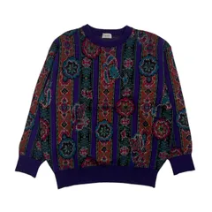 ficce YOSHIYUKI KONISHI フィッチェ ヨシユキコニシ 総柄 ラメ ニット セーター /パープル系 メンズ