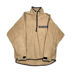 90s USA製 KAVU カブー ハーフジップ プルオーバー ジャケット L/ベージュ系 メンズ ビンテージのサムネイル