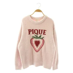 ジェラートピケ gelato pique 23AW ストロベリージャガードプルオーバー ニット セーター ルームウェア F ピンク マルチカラー /ES ■OS ■SH