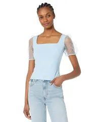 BCB ジェネレーション レディース トップス シャツ BCBGeneration Puff Sleeve Top V1VX1T11 Aquamarineのサムネイル