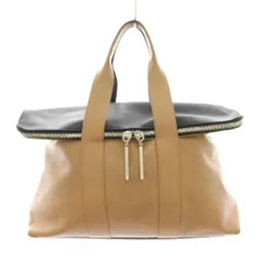 3.1 フィリップリム 3.1 phillip lim 31アワーバッグ 31 HOUR BAG ハンドバッグ トートバッグ レザー 保存袋付き 黒 ブラック 茶 ブラウン AC00-0306CPO /YTのサムネイル