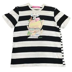JUNYA WATANABE COMME des GARCONS MAN PINK × 古武家賢太郎 03SS アートプリントボーダーTシャツ Tee 半袖 レディースのサムネイル