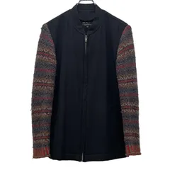 COMME des GARCONS HOMME PLUS 96AW 袖フェアアイル柄ニット切替ウールジップアップジャケット Archive モッズ期 ブルゾンのサムネイル