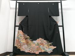 平和屋着物＊夏物　訪問着　絽　手描き　草花文　正絹　逸品　未使用　AABD4586jd 平和屋着物＊夏物 小紋 絽 草花文 暈し染め 洗える着物 AAAW8615st