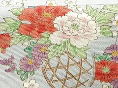 平和屋着物＊夏物　訪問着　絽　手描き　草花文　正絹　逸品　未使用　AABD4586jd 平和屋着物＊夏物 小紋 絽 草花文 暈し染め 洗える着物 AAAW8615st