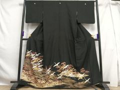 平和屋着物▽訪問着　単衣　辻が花　金彩　正絹　逸品　DAAS0491az 平和屋着物▽訪問着 単衣 辻が花 金彩 正絹 逸品 DAAS0491azの通販 by