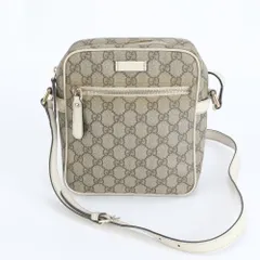 グッチ GGスプリーム 233268 レザー ショルダーバッグ 斜め掛け クロスボディ ハンド トート レディース RRM DQ7-2【中古】