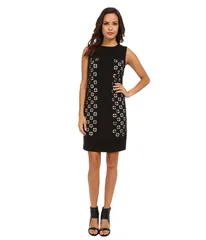 ランドリーバイシェリーシーガル レディース トップス ワンピース LAUNDRY BY SHELLI SEGALaser Cut Ponte Dress Black ブラック